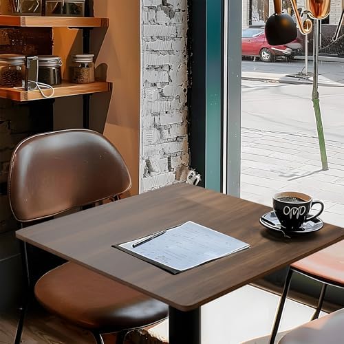 Universal Table Top 36 x 36 inches Squre Pack of 2, Reversible Melamine Countertop Only, Home or Commercial Indoor Use, Dark Walnut