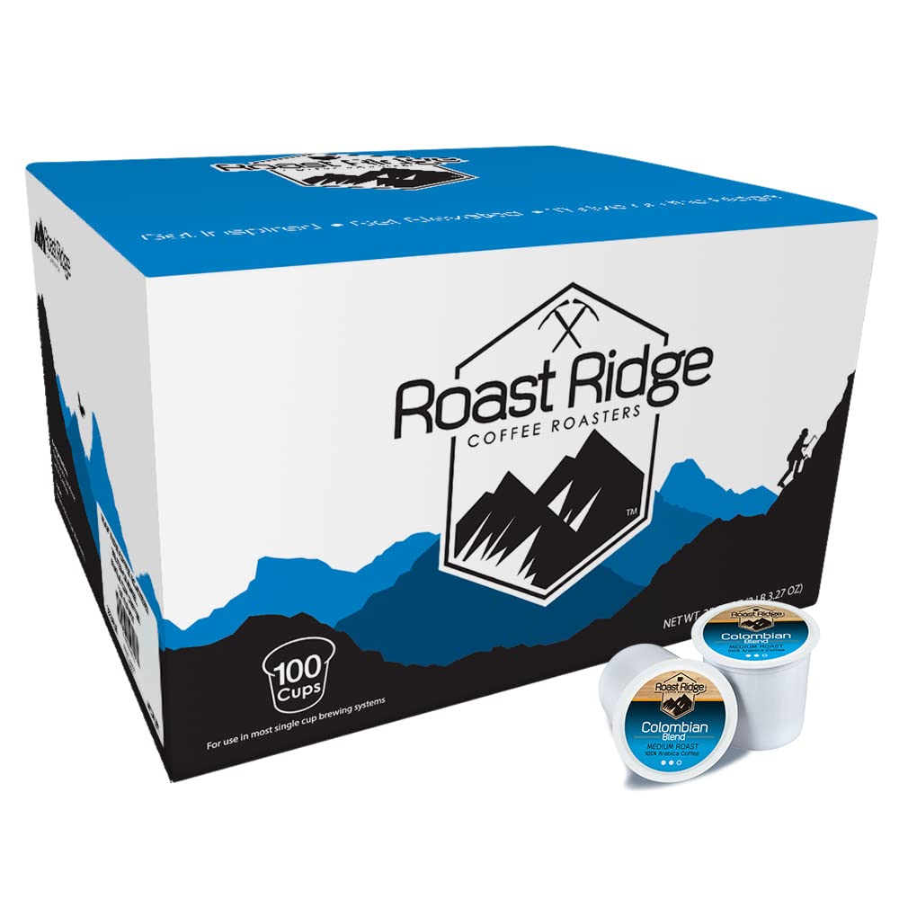 Roast Ridge Single Serve Coffee Pods for Keurig K-Cup Brewers, Variety Pack, Light Roast, Medium Roast, Dark Roast, 100 Count (25 Each: Breakfast Blend, Donut Shop, French Roast, Colombian)