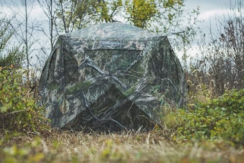 Ameristep Brickhouse Hunting Blind | 3-Person Ground Blind in Mossy Oak Break-Up Country, One Size