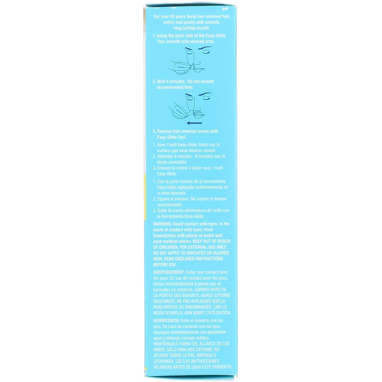Surgiwax Facial Hair Removal Cream for Women – Depilatory Cream for Face, Neck, & Sensitive Skin, Professional Hair Remover, 1 oz