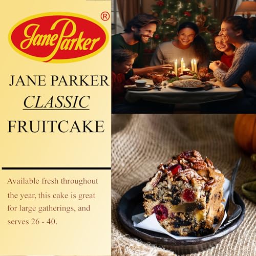 Jane Parker Fruitcake Classic Light Fruit Cake 5 Pound (80 Ounce) Ring in a Collectible Holiday Tin-Holiday-Christmas Cake-The Best Fruitcake You
