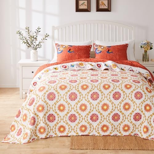 Greenland Home Barefoot Bungalow Topanga Quilt Set, 3-Piece Full/Queen, Multi