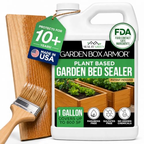 Garden Box Sealer | FDA Food Contact Safe Plant-Based Wood Sealant for Raised Bed