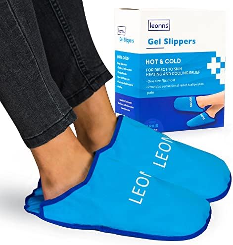 Gel Ice Pack Slippers for Foot Pain, Provides Hot and Cold Therapy, Blue