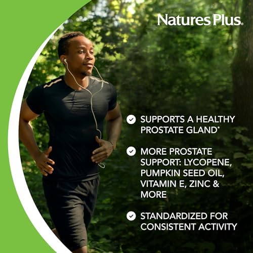 NaturesPlus Herbal Actives ProstActin - 200 iu Vitamin E, 60 Softgels - Healthy Gland Support, with Saw Palmetto