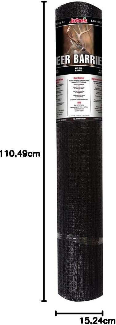 Jobes Jobe’s LG400171 Deer Barrier Fencing, 7 ft x 100 ft, Black