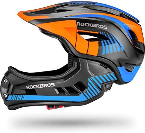 ROCKBROS Kids Full Face Bike Helmet Lightweight Detachable MTB Helmet