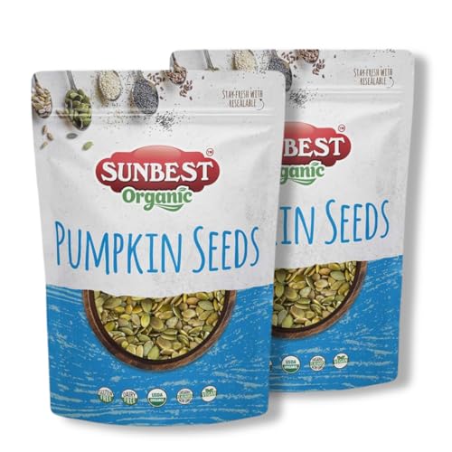 Sunbest Natural Organic Brown Sesame Seeds 32 oz.(2 lb) - USDA Organic, Non-GMO, Vegan, Gluten-free, Kosher - Fresh & Nutrient-Rich Snack, Topping, Baking - 2-Pack 16 oz