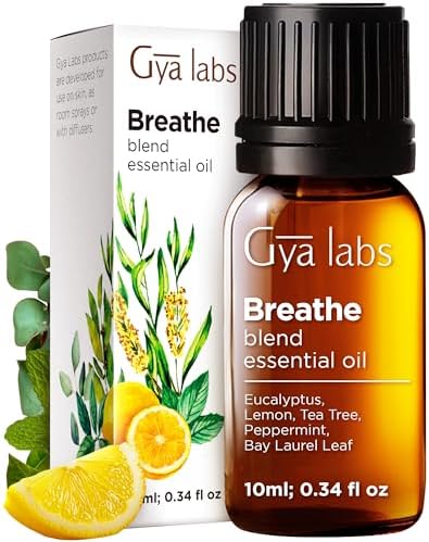 Gya Labs Breathe Essential Oil Blend - 0.34 Fl Oz - for Diffuser, Hair