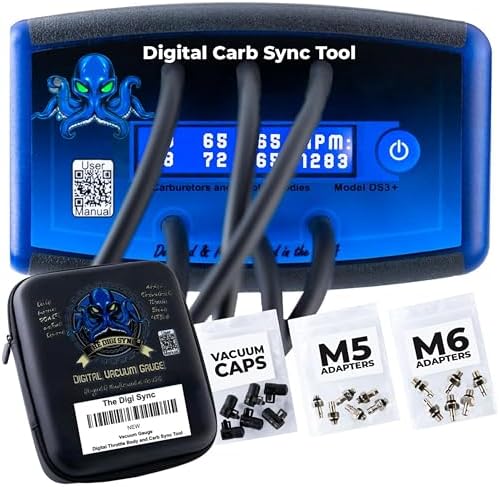6-Channel - The Digi Sync™ Digital Throttle Body & Carb Sync Tool, Easy To Use & Accurate Carburetor Synchronizer, Vacuum Gauge Carburetor