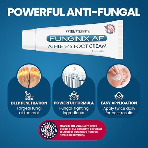 Funginix AF Athlete's Foot Anti-Fungal Treatment, FDA-approved, Safe and Effective, 1 Ounce Tube