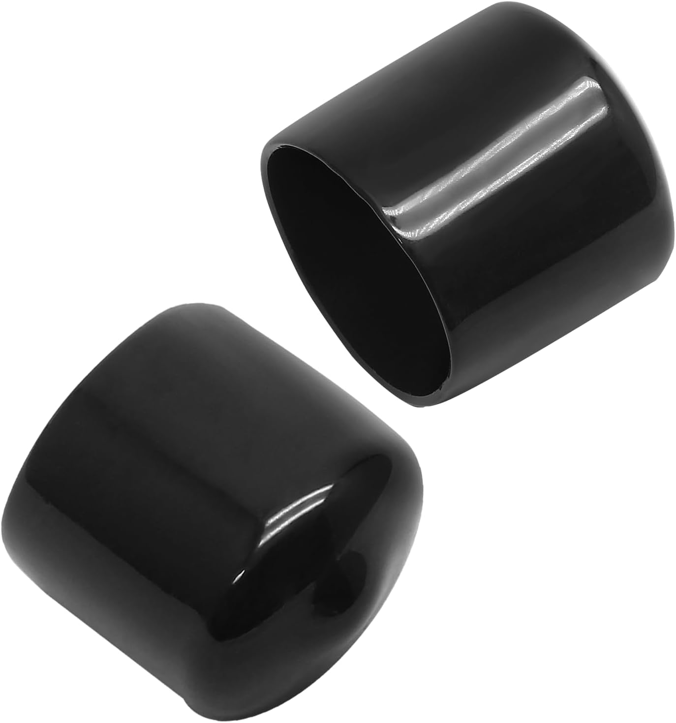 Bonsicoky 12Pcs Round Rubber End Caps 5/8" (16mm) ID, Black