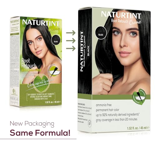 Naturtint Light Brown Root Retouch Crème Permanent Hair Color - Ammonia Free, Conceal Grays, No Artificial Scent, 1.52 Fl Oz