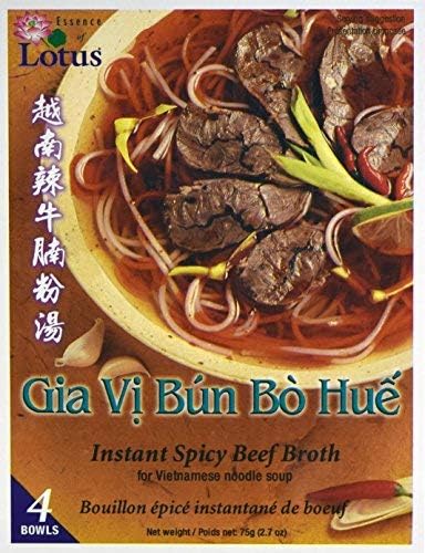 Essence of Lotus Instant Spicy Beef Pho Soup Mix — Ready-to-Eat Flavorful, Restaurant-Quality Pho broth, Made in the US (Spicy Beef Soup Mix, 1-Pack) | Ready-to-Eat, broth