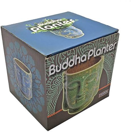 Streamline Imagined Buddha Head Ceramic Planter Pot