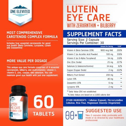 Newly Improved Super Strength Eye Care Formula - Highest Pharmaceutical Grade Lutein, Zeaxanthin
