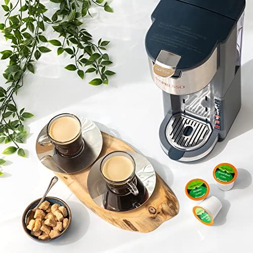 Mixpresso Black Single Serve Coffee Brewer K-Cup Pods Compatible & Ground, 30 oz Compact Coffee Maker Single Serve With 5 Brew Sizes Up To 14 Oz