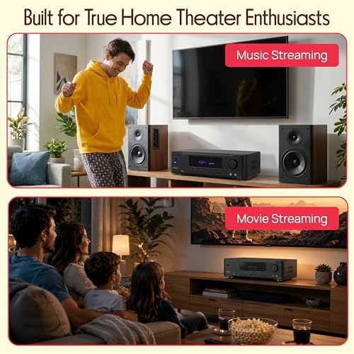 Pyle 9.1 Channel AV Receiver | Audio Amplifier with Subwoofer Output, HDMI 2.1, Bluetooth Streaming | Surround Sound System for TV