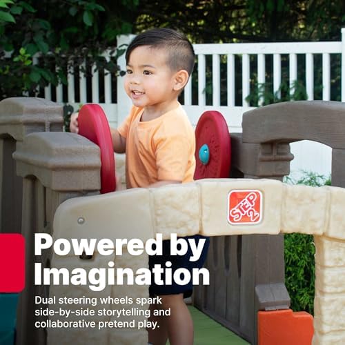 Step2 Woodland Climber II Kids Playset, Ages 2 –6 Years Old, Toddler Slide and Climbing Wall, Outdoor Playground for Backyard, Sturdy Plastic Frame