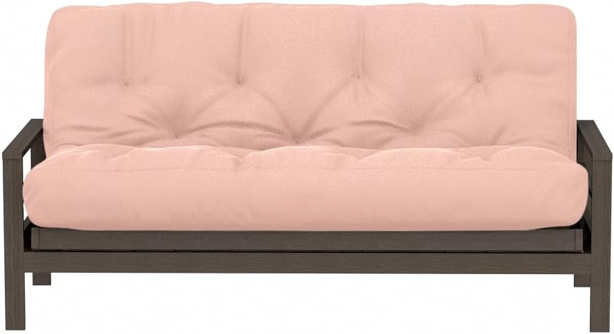 Royal Sleep Products by The Futon Factory 12 inch Foam Futon Mattress - Solid Black Fabric - Full Size - CertiPUR Certified Foams - Made in USA - (Frame not Included)