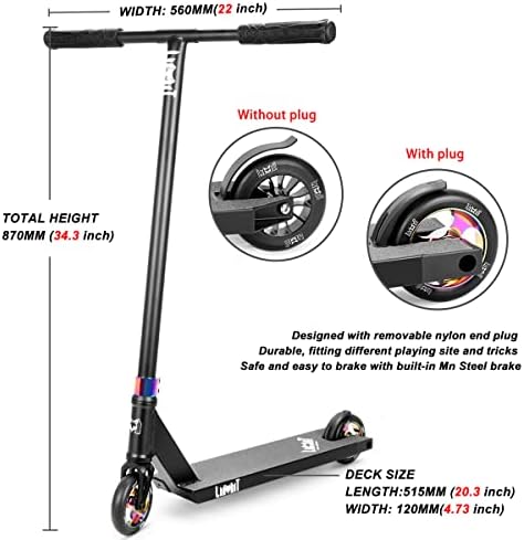 LMT69 Professional Scooter-Trick Scooter-Intermediate Beginner Stunt Scooter Suitable - Children, Teenagers Adults 8 Years Old Above