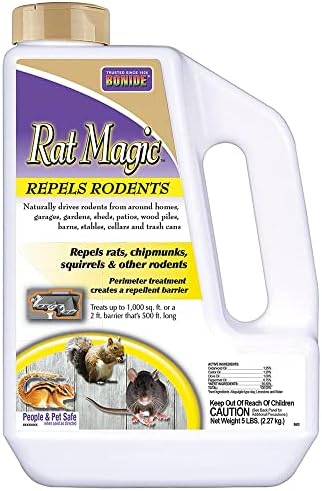 Bonide Rat Magic Rodent Repellent, 5 lb. Ready-to-Use Granules | Indoor & Outdoor Rodent Control, People & Pet Safe