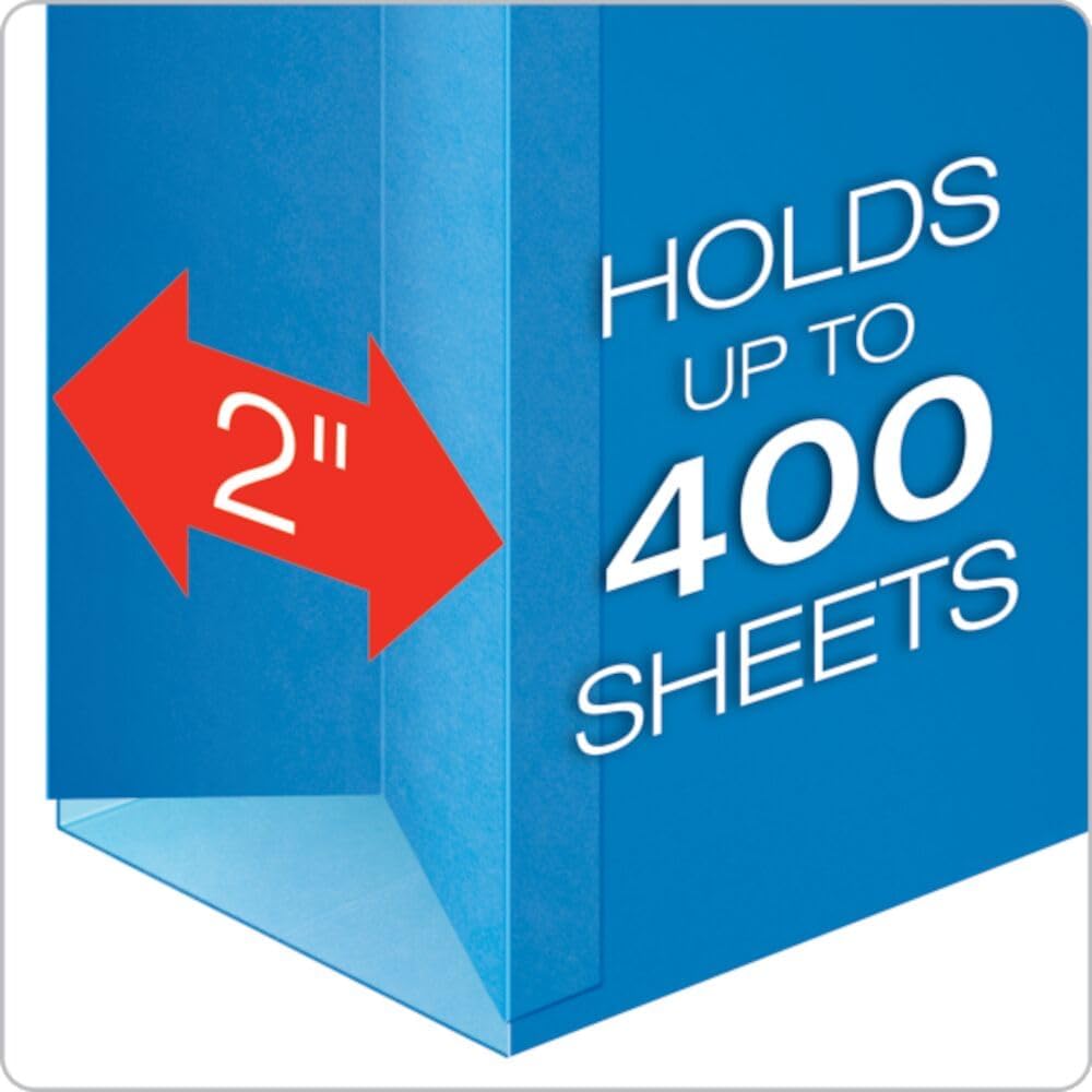 Pendaflex SureHook Reinforced Hanging Box File, 2", Legal, Blue, 1/5 Cut, 25 per box (59302EE)