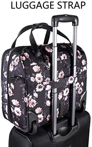 KROSER 15.6 Inch Rolling Laptop Computer Bag,Wheeled Briefcase for women