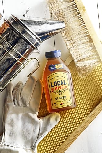 Local Hive Clover Raw & Unfiltered Honey, 100% US Honey, 16 oz | 100% pure, raw honey from US beekeepers | local floral notes | sweeten tea, coffee, baking, yogurt & breakfast