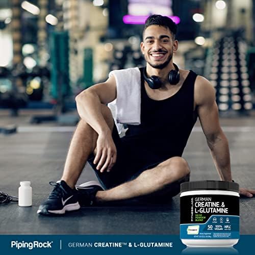 Fitness Labs German Creatine and L-Glutamine | 1.1 lbs | Monohydrate and Creapure Powder | Vegan Fitness Supplement