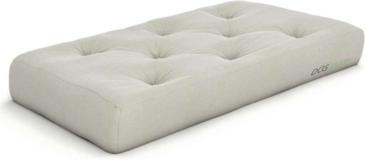 Nirvana Futons Plush, Comfortable 8-Inch Full Futon Mattress, Microfiber Fudge - Made in USA