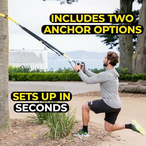 TRX All-In-One Home Gym System – Complete Suspension Training Kit for Strength Training, HIIT & Full-Body Workouts at Home or Outdoors