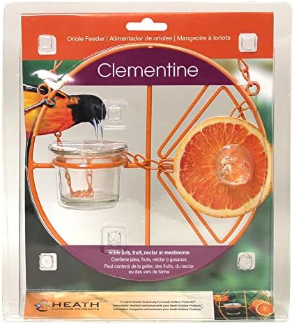 Heath Outdoor Products CF-133 Clementine Oriole Feeder , orange
