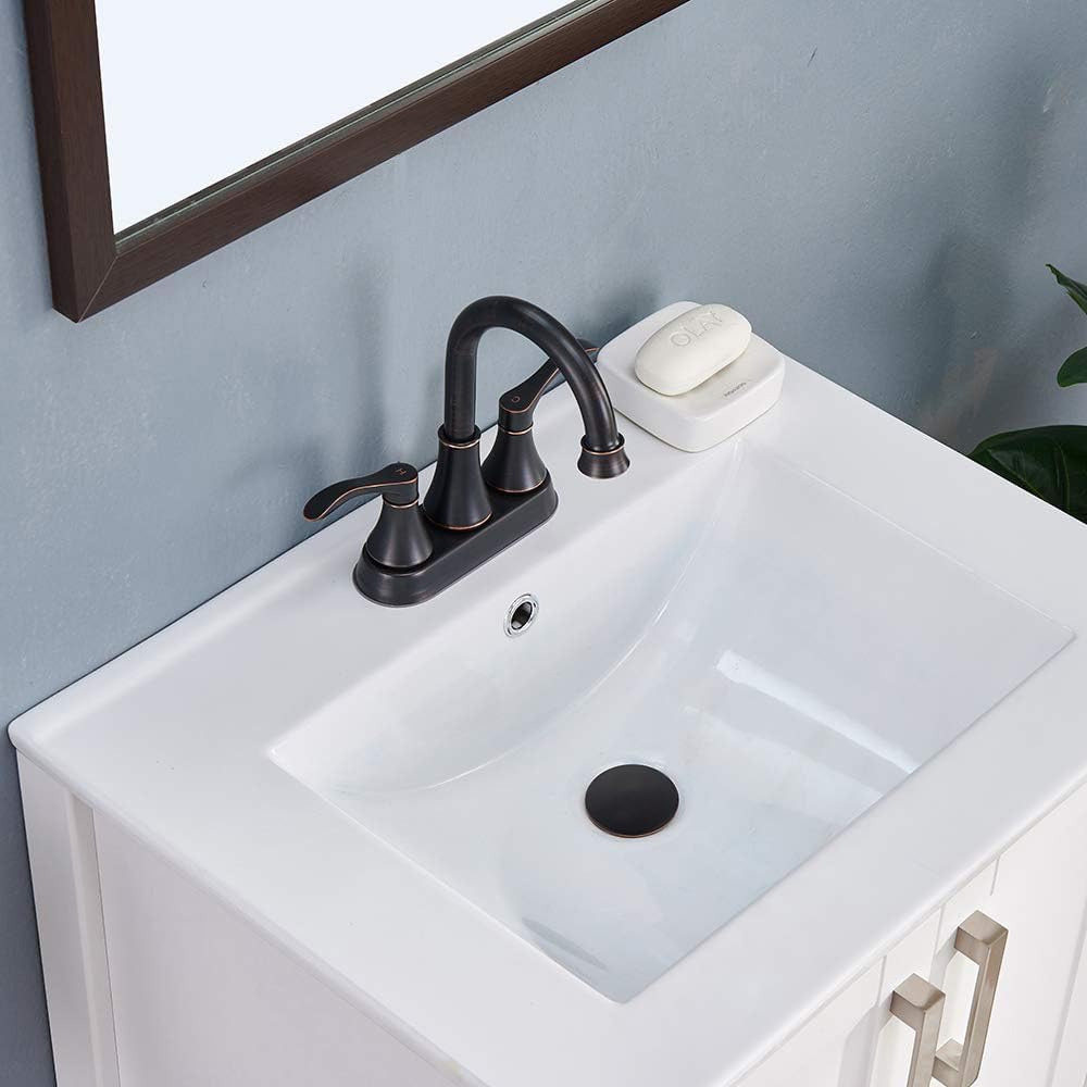Bathroom Faucet,4 Inch Centerset 2 Handle High-Arc,Oil Rubbed Bronze