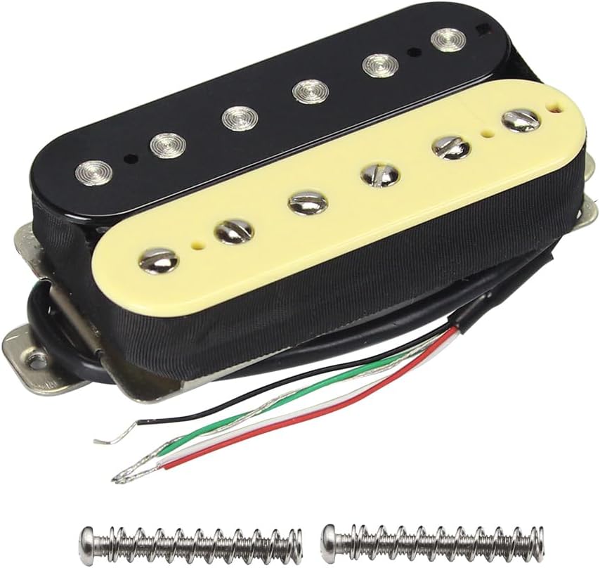 FLEOR Alnico 5 Guitar Pickup Double Coil Humbucker Pickups Neck and Bridge Set Black