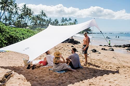 Neso Grande Portable Beach Tent Sun Shelter - Lightweight Beach Shade Canopy - Easy Setup for Family Outings - Patented Reinforced Corners - UPF 50+