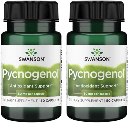 Swanson Pycnogenol 50 mg, 50 Capsules, 2 Pack | Clinically Studied to Support Joints, Circulation and Cognition