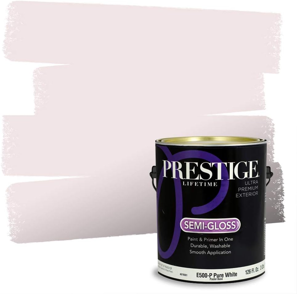 PRESTIGE Paints Exterior Paint and Primer In One, 1-Gallon, Satin, Comparable Match of Sherwin Williams* Grandeur Plum*