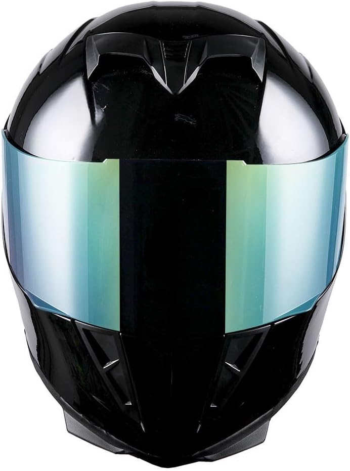 1Storm Motorcycle Full Face Helmet Skull King Matt Black + One Extra Clear Shield: HJK311