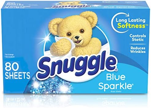 Snuggle Fabric Softener Dryer Sheets, Blue Sparkle, 80 Count