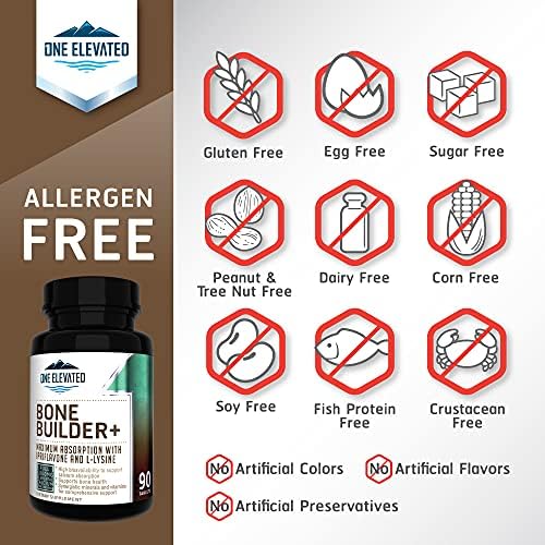 Comprehensive Bone Builder Calcium Supplement. Formulated with Highest Grade Calcium -Carbonate/Hydroxyapatite/Citrate, Magnesium, Zinc