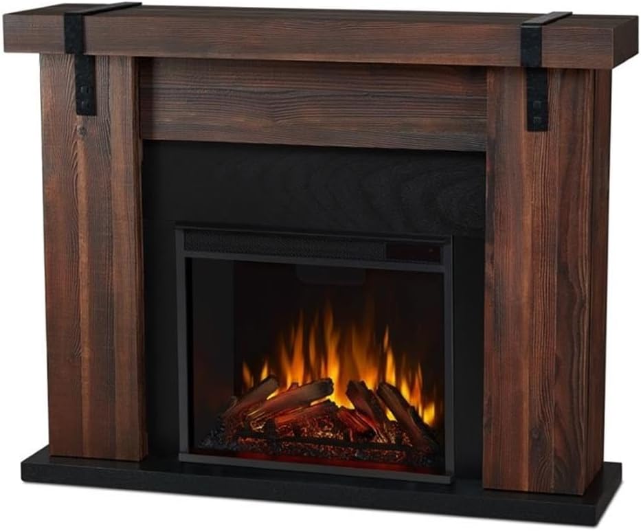 Aspen 49" Electric Fireplace in Chestnut Barnwood by Real Flame