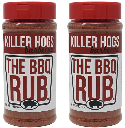 Killer Hogs The BBQ Rub, Grill and Smoking Seasoning, 11 oz | Championship Barbecue Spice Blend for Beef, Steak, Ribs, Burgers, Pork and Chicken, Convenient Shaker Container