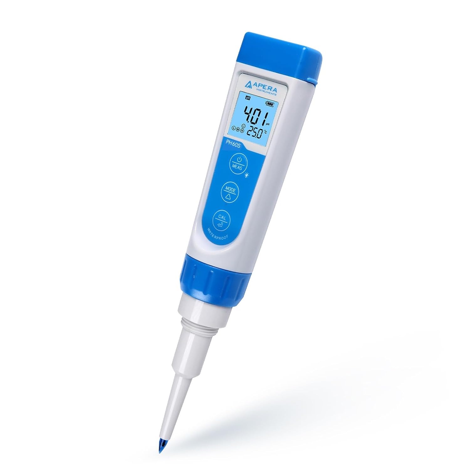 Apera Instruments AI311 Premium Series PH60 Waterproof pH Pocket Tester Kit, Replaceable Probe, ±0.01 pH Accuracy, Lcd display