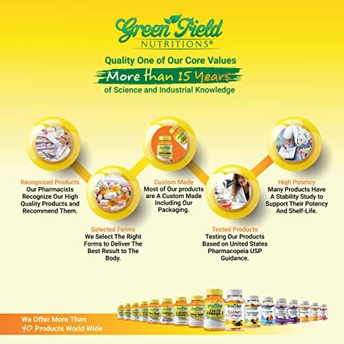 Greenfield Nutritions Halal Fish Oil 1000mg, 300mg Halal Omega 3, Small Wild Peruvian Fish Oil Halal Vitamins, EPA 180 mg & DHA 120mg, Non-GMO