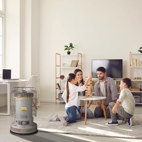 Comfort Glow Indoor Kerosene Convection Heater, 23, 800 BTUs, Grey - KW-24J | Heater for Winter Emergencies, 360 Degree Heating Radius, Heats up to 1