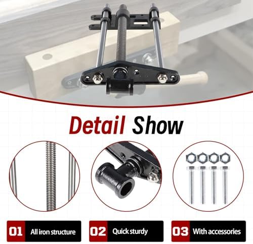 findmall 9 Inch Woodworking Front Vise Heavy-Duty Steel and Cast Iron Front Bench Vise - Fit for Woodworking Projects