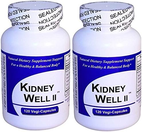 Kidney Well II (120 Capsules) 2 Pack, Full Spectrum, Concentrated Herbal Extract Blend, All Natural Dietary Supplement with No Fillers