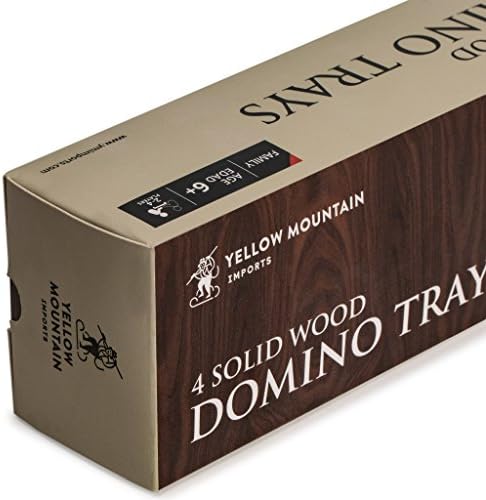 Yellow Mountain Imports Premium Beechwood Domino Racks/Trays (10-Inch) - Set of 4 - Domino Holders for Mexican Train