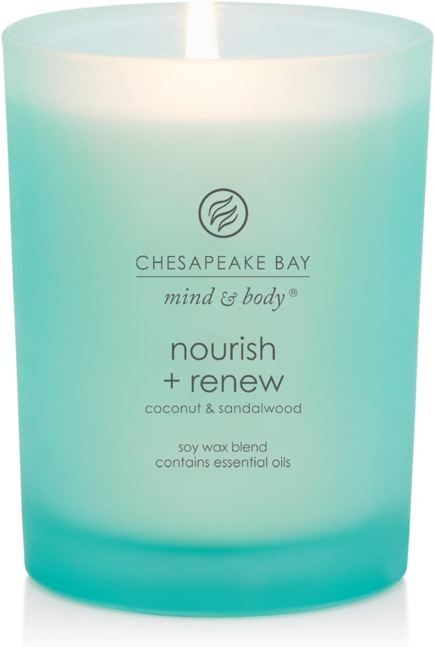 Chesapeake Bay Balance + Harmony Scented Candle Water Lily Pear Fragrance 50 Hours Burn Time Warm & Decorative Soy Wax Blend